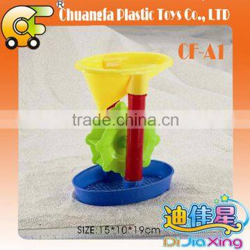 Chinese kids plastic sand toy plastic shovel toys bucket sand glass