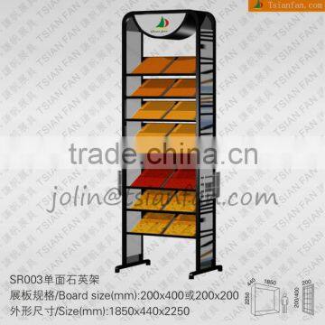 SR003 Metal Ceramic Stone Tile Display Rack/one side quartz stone display rack