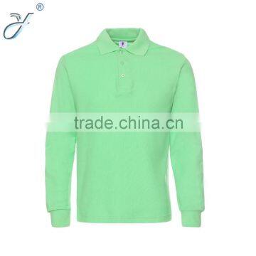 Custom Dry Fit Plain Color Long Sleeve Polo Shirt Business Polo Wear