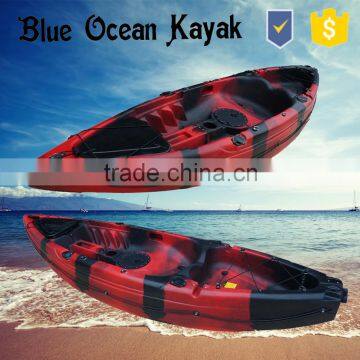 black and red blood fishing kayak/rudder kayak/ocean kayak