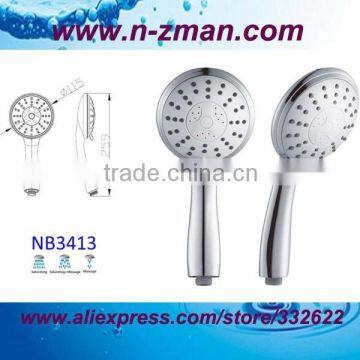 3 jets Plastic hand shower,Handheld 3 jets shower,3-jet hand-held shower