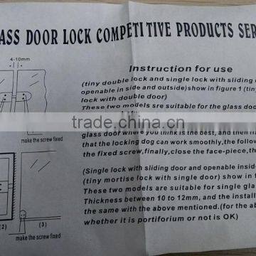 Good Quality Stainless Steel Door Lock With 3 Brass Keys for Glass Door photo-4