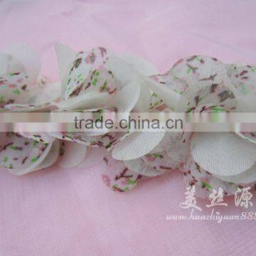 youthful hot selling chiffon flower trim