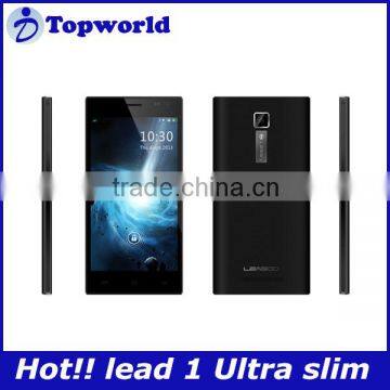 High configuration lead 1smart phone with MTK6582 Quad core 1.3Ghz and 5.5inch HD OGS 2200mAh touchscreen phone