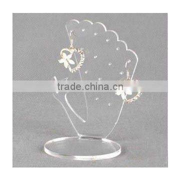 Modern designed Clear Acrylic Peacock shape Jewellery display