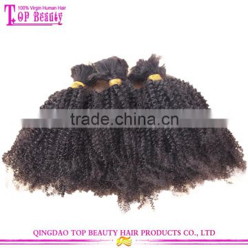 2016 Popular 7a grade remy express kinky curly humanhair bulk cheap buy virgin hair bulk