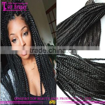 Hot selling human hair 6A virgin peruvian twist braiding hair