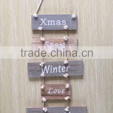 Wooden christmas hanging ornaments on wall xmas gifts for home hanging on door decoration