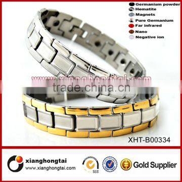 Stainless Steel or Titanium Bio Power Magnetic Bracelet