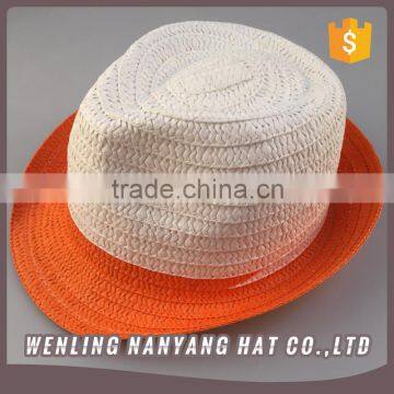 Colorful Straw Fedora Hats Mixed Colors Paper Braid Straw Hats