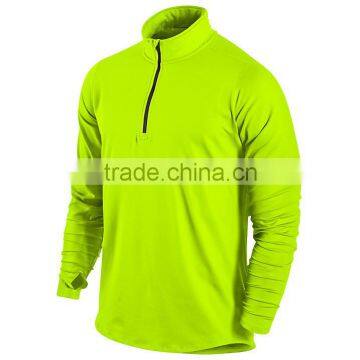 Microfiber Dri Fit Polyester Men's basic Half Zip Running Top