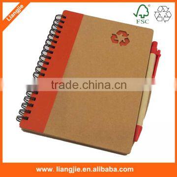 Kraft Cover Spiral Writing Pads Filler Papers Eco-friendly Notebook With Pen photo-6