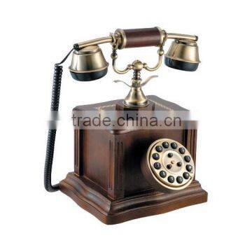 2015 Latest Design Home Decorative Phone Hand-painted Wood Craft Telephone Set