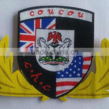 iron-on military woven embroidery patch