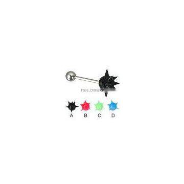 body piercing jewelry tongue rings barbell in 316L with silicone ball