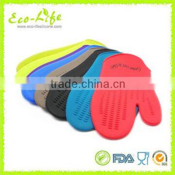 Perfect FDA LFGB 2 Fingered Grilling Oven Silicone Glove BBQ Mitt photo-2