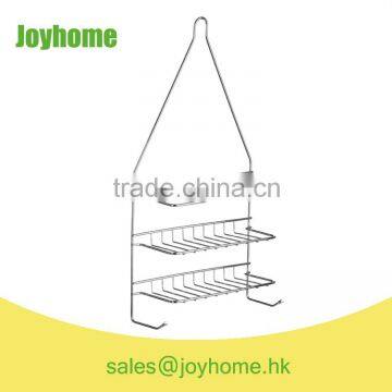 hot sale metal type chrome finished shower caddy