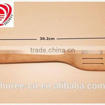 bend slotted bamboo kitchenware rice shovel with long handle
