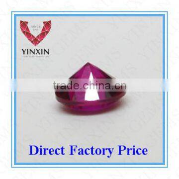 High Grade Brilliant Synthetic Ruby#8 Round Shape 2.00mm Dark Red Corundum