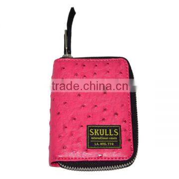 2015 Fashion Oostrich Leather Zipper Wallet photo-6