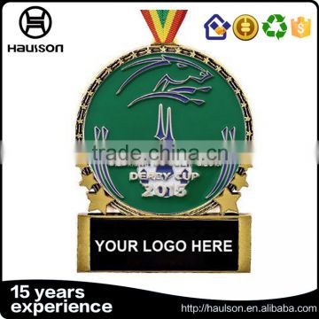 wholesale custom embossed pad printing casting soft enamel iron brass zinc alloy plating imitation gold football medal of honor