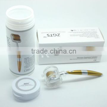 Favorable price cosmetic product Silvery& golden ZGTS titanium Derma Roller/micro needle skin roller for acne,scar removal -L006