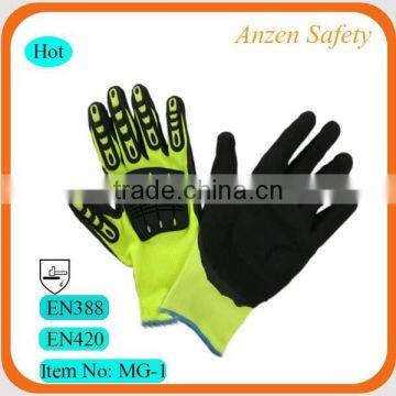 anti-impact TPR pad machinist working gloves