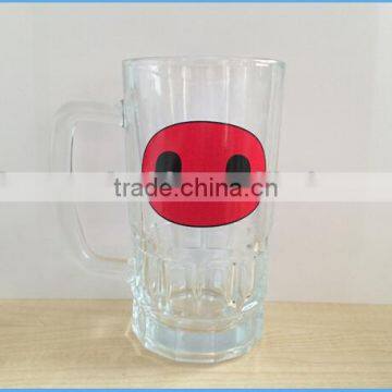 1 L high quality beer mug with handle and customized logo