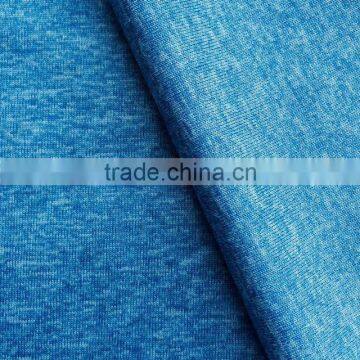 100%poly Cationic Yarn Heather Jersey Fabric photo-4