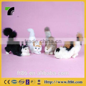 Simulation of artificial wool animal hair crafts popular Christmas decoration animal model Luxury cat