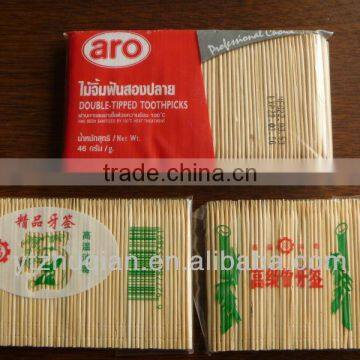 Disposable White Birch Wood Toothpick with custom logo