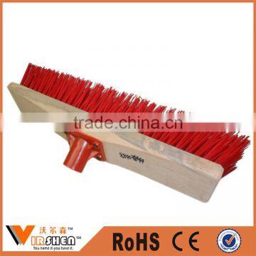 Red Color Hard Bristle Wooden Cleaning Brush photo-4