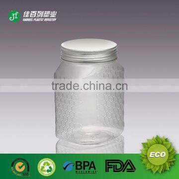 factory price Hexagonal jar food grade honey bottle plastic food jar