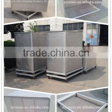 Big volume Aluminum transfer container with casters,aluminum container