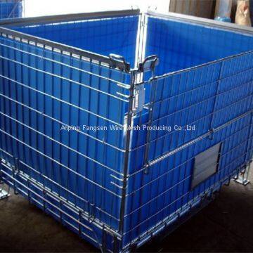 1.2X1.0m Collapsible Folding Warehouse Logistic Trolley Roll Wire Mesh Storage Cage photo-3