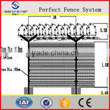 Strong Tension Airway Protect Anti-climb Airport Concertina Post Fencing Razor Wire on Top photo-4