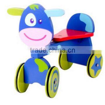 Wooden Toy Walking 4 Wheels Bike Ride on Animals ODM OEM photo-2