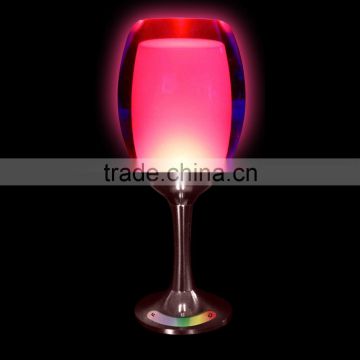 Wine Glasses Rechargeable LED Cup Night Light 1.5w/ USB Charging Cord,7 Color Changing Base,Energy-saving 8-Level