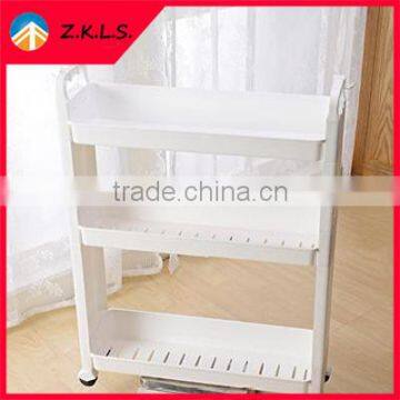 Movable Plastic PP Kitchen Bathroom Storage Rack Shelves photo-2