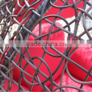 Synthetic Outdoor PE Rattan Round Wicker Swing Chair Furniture photo-6