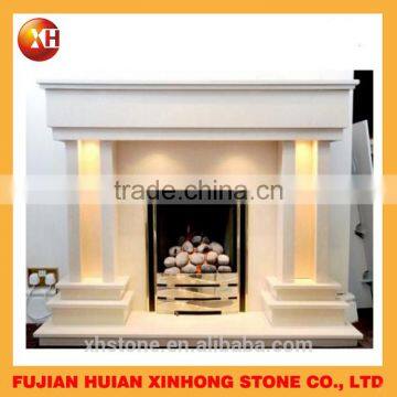 Carved Suspended Marble Fireplace,indoor Freestanding Fireplace photo-6