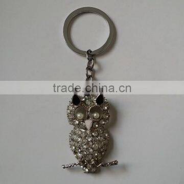 Wholesale Jewelled Night Owl Design Metal Alloy Key Chain photo-2
