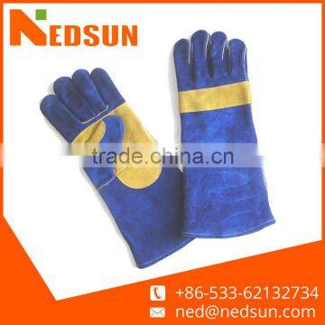 Reinforce palm safety protective leather welding gloves