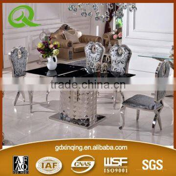 TH391 2017 New Model glass furniture dining table set