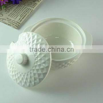 New Design White Porcelain Soup Tureen With Lid photo-2