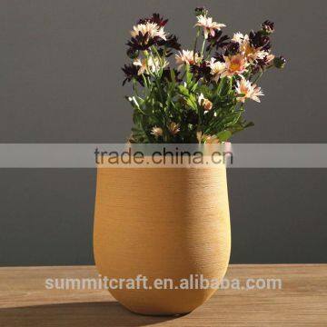 Modern Yellow Decorative Table Ware Pottery Vase photo-5
