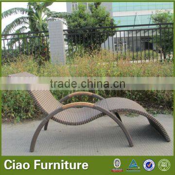 outdoor PE Rattan+ Alu Frame Leisure Colorful Rattan Beach Chair