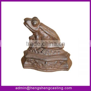 antique cast iron frog door stopper