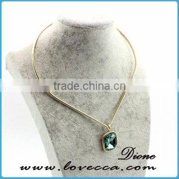 Elegant Statement Cheap Synthetic Gemstone Necklace