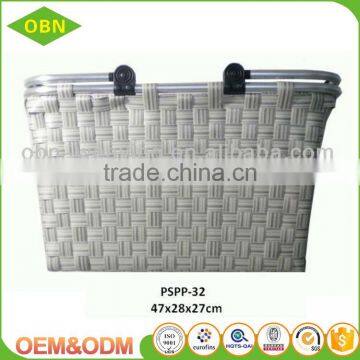 Cheap Woven Market PP Aluminum Frame Baskets photo-4
